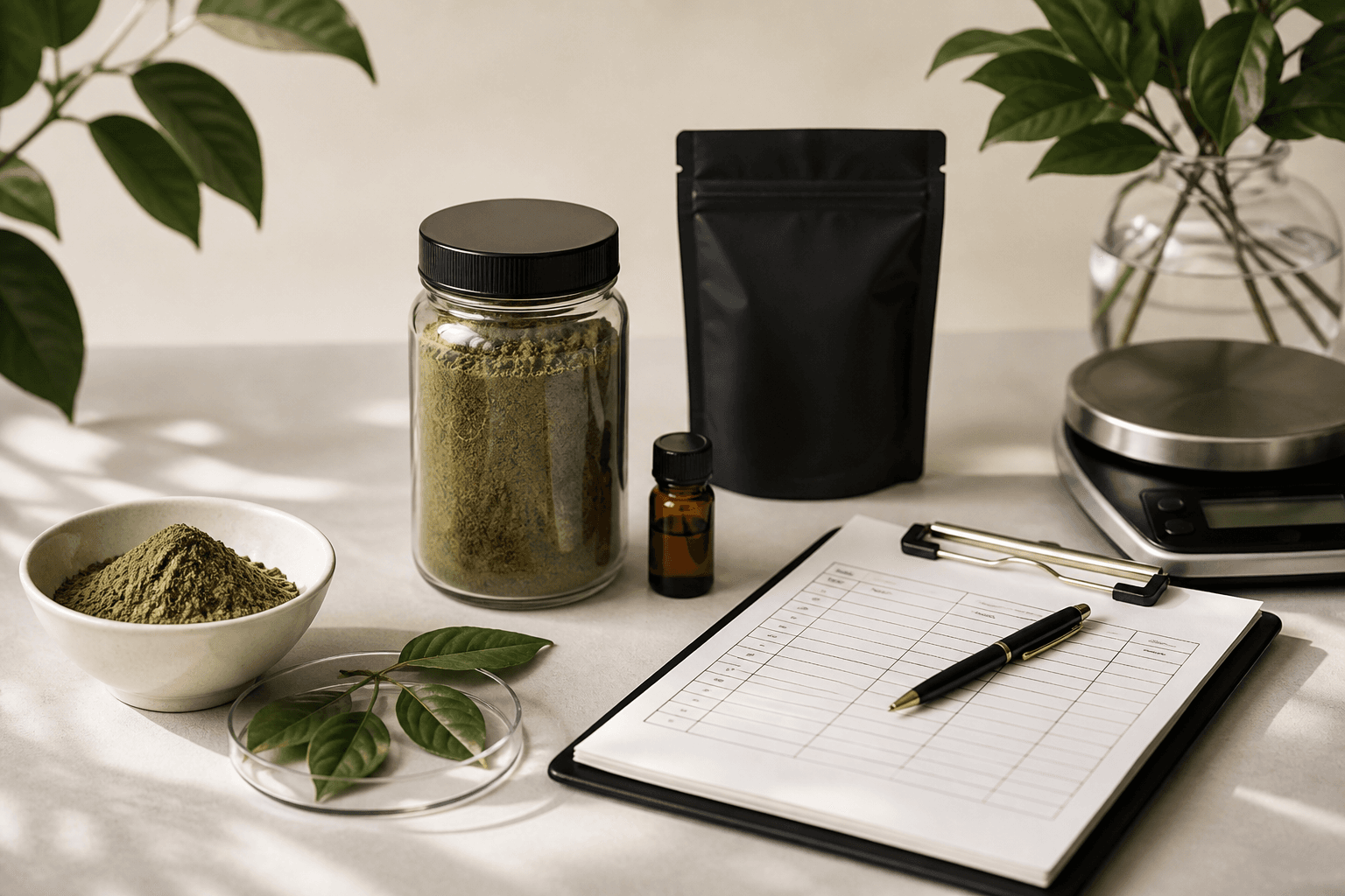 Premium botanical quality-control materials and packaging